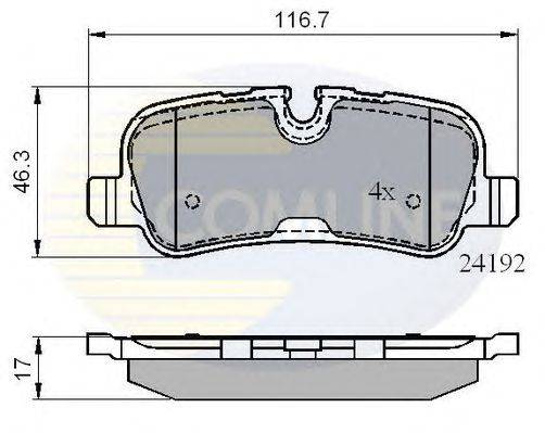 Комплект тормозных колодок, дисковый тормоз COMLINE CBP02021