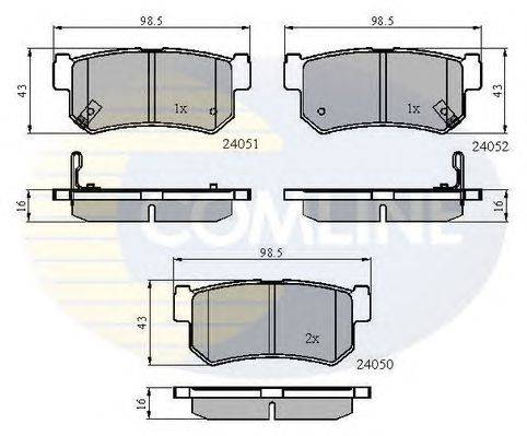 Комплект тормозных колодок, дисковый тормоз COMLINE CBP31192