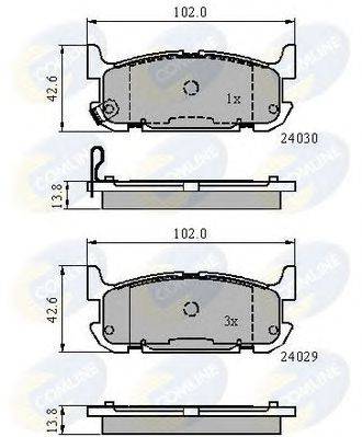 Комплект тормозных колодок, дисковый тормоз ALLIED NIPPON ADB31521