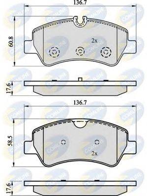 Комплект тормозных колодок, дисковый тормоз COMLINE CBP02143