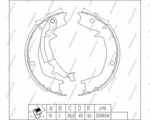 Комплект тормозных колодок NPS J3500326
