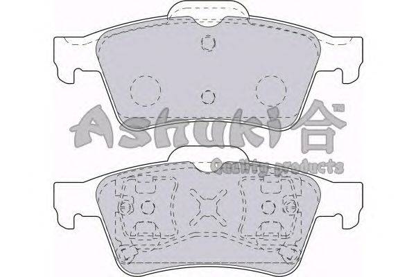 Комплект тормозных колодок, дисковый тормоз ASHUKI N009-36