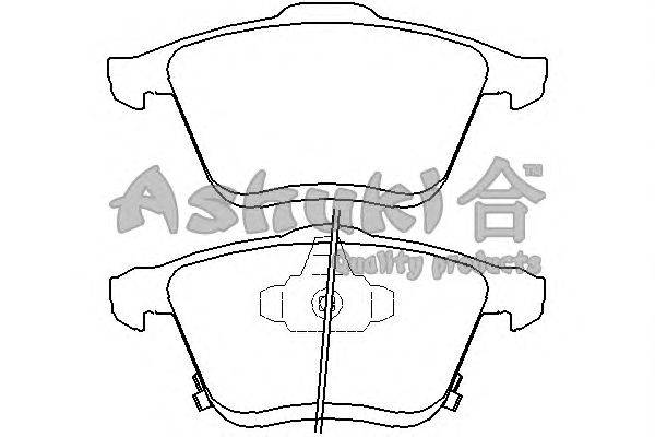 Комплект тормозных колодок, дисковый тормоз ASHUKI 1080-7603J