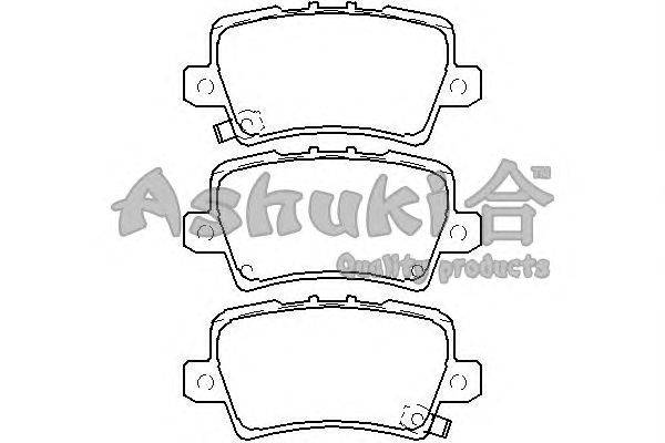 Комплект тормозных колодок, дисковый тормоз ASHUKI 1083-8104J