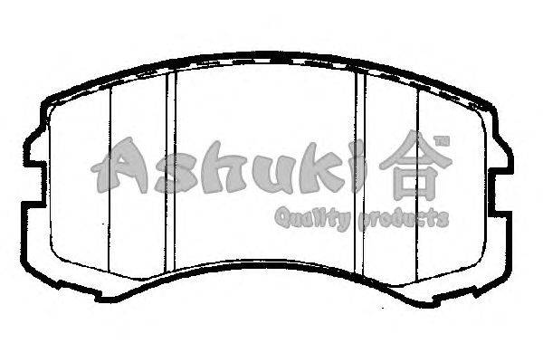 Комплект тормозных колодок, дисковый тормоз ASHUKI C004-05J