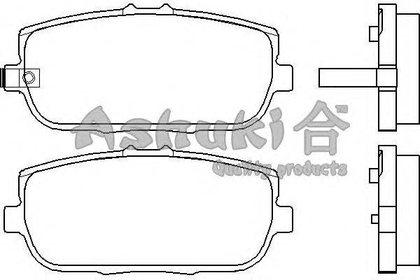 Комплект тормозных колодок, дисковый тормоз ASHUKI M054-08J
