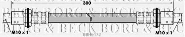 Тормозной шланг BORG & BECK BBH6472