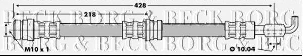 Тормозной шланг BORG & BECK BBH6816
