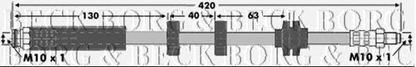 Тормозной шланг BORG & BECK BBH6949