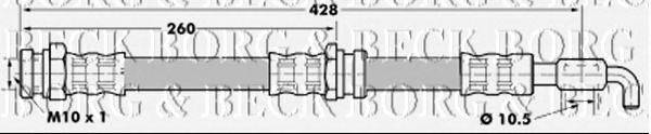 Тормозной шланг BORG & BECK BBH7076