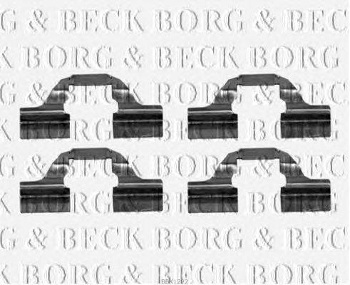 Комплектующие, колодки дискового тормоза BORG & BECK BBK1222