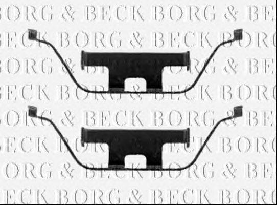 Комплектующие, колодки дискового тормоза BORG & BECK BBK1343
