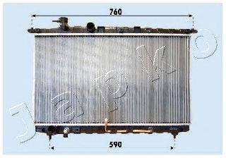Радиатор, охлаждение двигателя JAPKO RDA283094