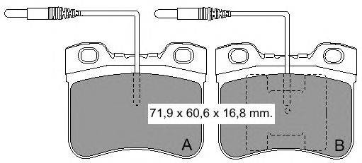 Комплект тормозных колодок, дисковый тормоз VEMA 833700