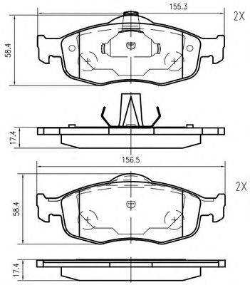 Комплект тормозных колодок, дисковый тормоз VEMA K609300