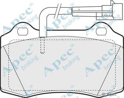 Комплект тормозных колодок, дисковый тормоз APEC braking PAD1150