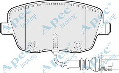 Комплект тормозных колодок, дисковый тормоз APEC braking PAD1252