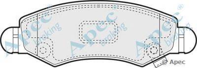 Комплект тормозных колодок, дисковый тормоз APEC braking PAD1418