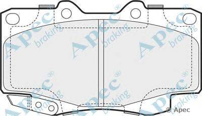 Комплект тормозных колодок, дисковый тормоз APEC braking PAD1600