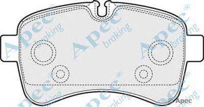 Комплект тормозных колодок, дисковый тормоз APEC braking PAD1608
