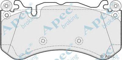 Комплект тормозных колодок, дисковый тормоз APEC braking PAD1616