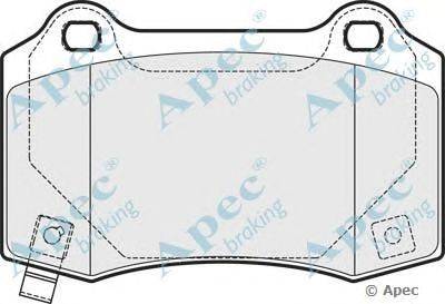 Комплект тормозных колодок, дисковый тормоз APEC braking PAD1688