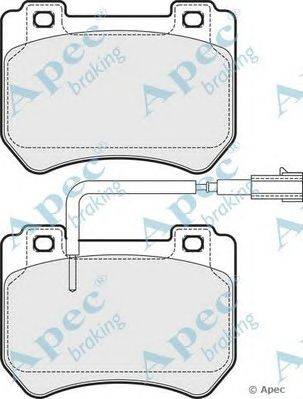 Комплект тормозных колодок, дисковый тормоз APEC braking PAD1786