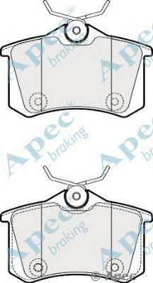 Комплект тормозных колодок, дисковый тормоз APEC braking PAD1814