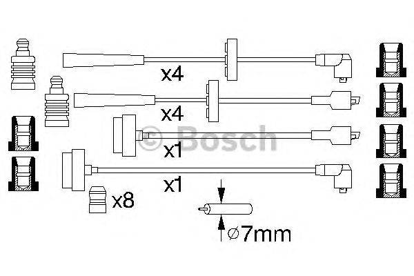 Комплект проводов зажигания BOSCH 0 986 356 878