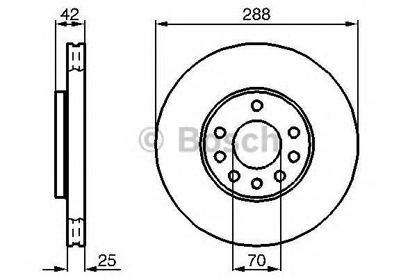 Тормозной диск BOSCH BD380