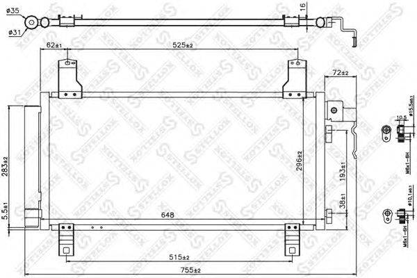 Конденсатор, кондиционер STELLOX 1045119SX