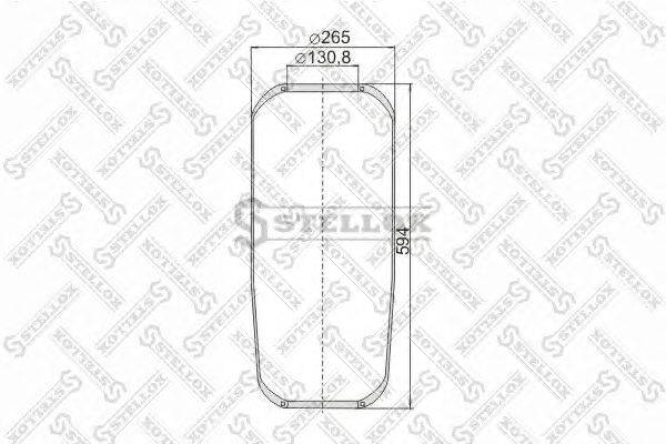 Кожух пневматической рессоры STELLOX 90-08380-SX