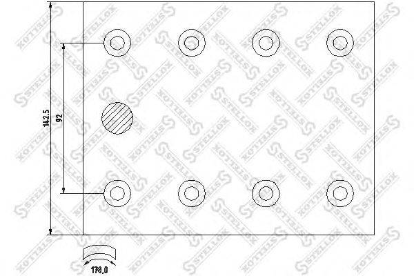 Комплект тормозных башмаков, барабанные тормоза STELLOX 17683