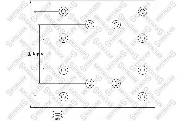 Комплект тормозных башмаков, барабанные тормоза STELLOX 85-01249-SX