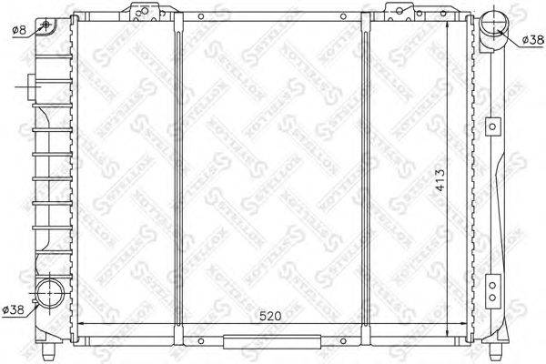 Радиатор, охлаждение двигателя STELLOX 10-25479-SX