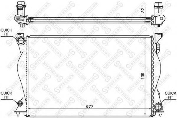 Радиатор, охлаждение двигателя STELLOX 10-25508-SX