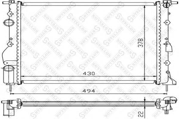 Радиатор, охлаждение двигателя STELLOX 10-26198-SX