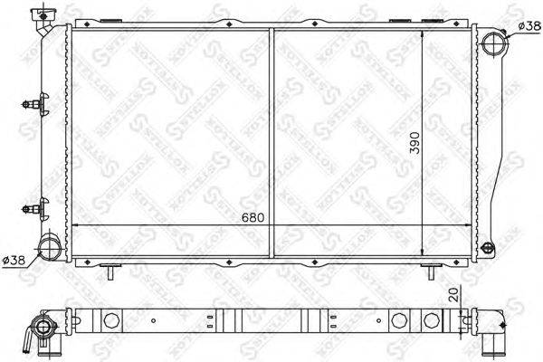 Радиатор, охлаждение двигателя STELLOX 10-26244-SX