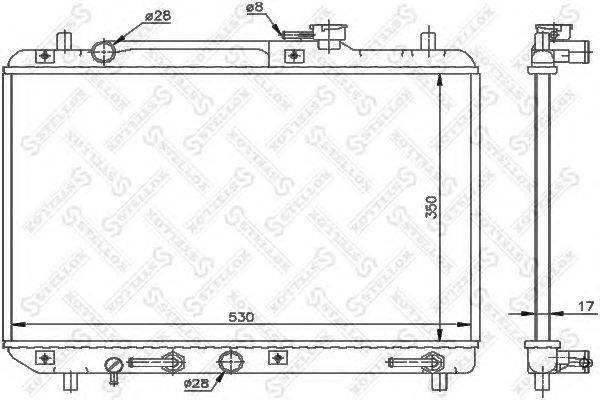 Радиатор, охлаждение двигателя STELLOX 1026261SX