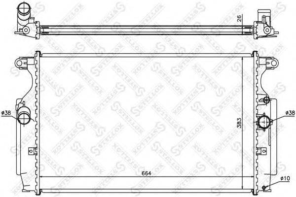 Радиатор, охлаждение двигателя STELLOX 10-26362-SX