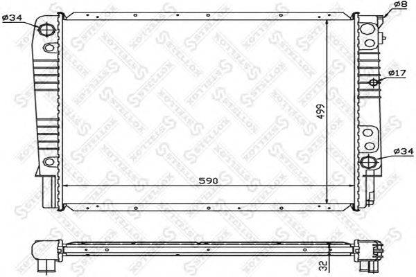 Радиатор, охлаждение двигателя STELLOX 10-26446-SX