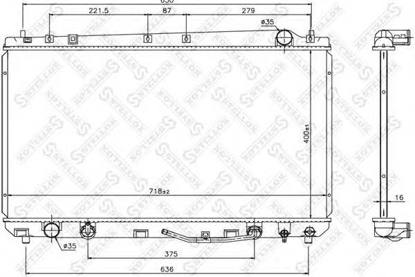 Радиатор, охлаждение двигателя STELLOX 10-26779-SX