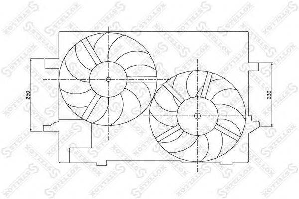 Вентилятор, охлаждение двигателя STELLOX 2999134SX
