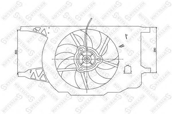 Вентилятор, охлаждение двигателя STELLOX 29-99154-SX