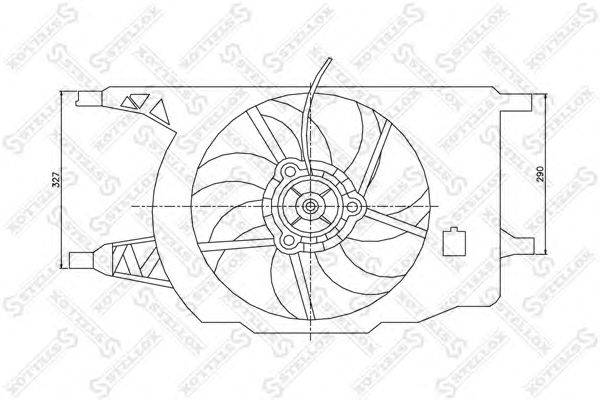 Вентилятор, охлаждение двигателя STELLOX 29-99155-SX