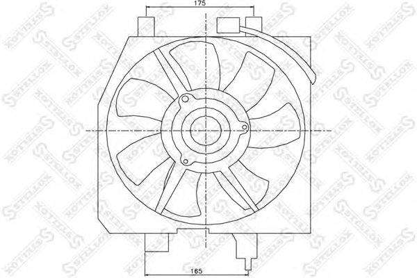 Вентилятор, охлаждение двигателя STELLOX 29-99161-SX