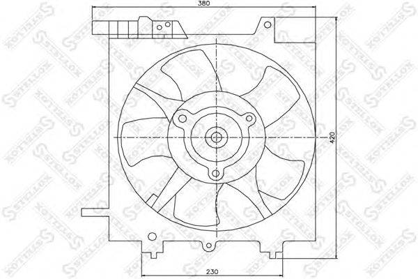 Вентилятор, охлаждение двигателя STELLOX 29-99167-SX