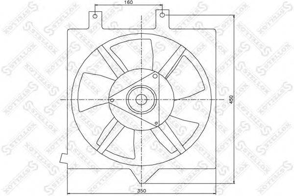 Вентилятор, охлаждение двигателя STELLOX 29-99423-SX