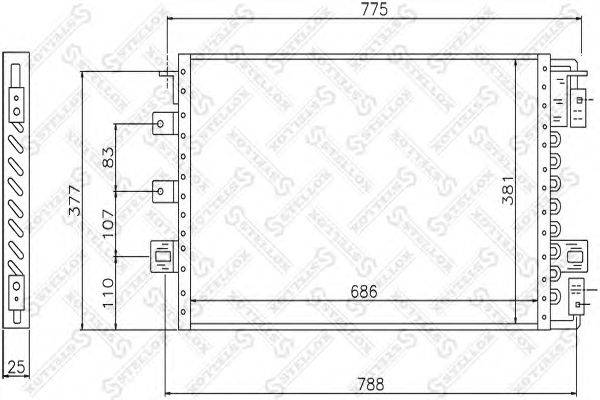 Конденсатор, кондиционер STELLOX 10-45082-SX