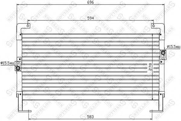 Конденсатор, кондиционер STELLOX 10-45371-SX